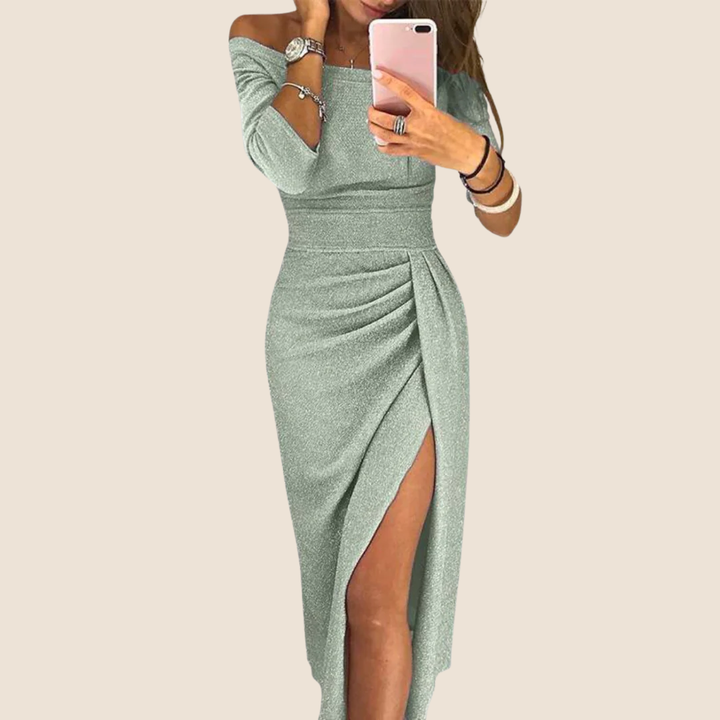 Elarienne | Chic Flowing Halter Maxi Dress