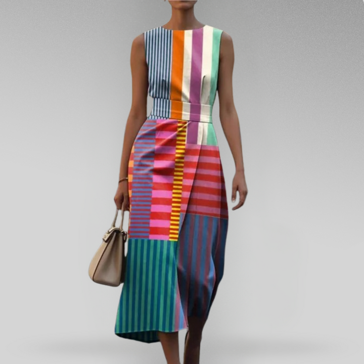 Velina | sleeveless print dress