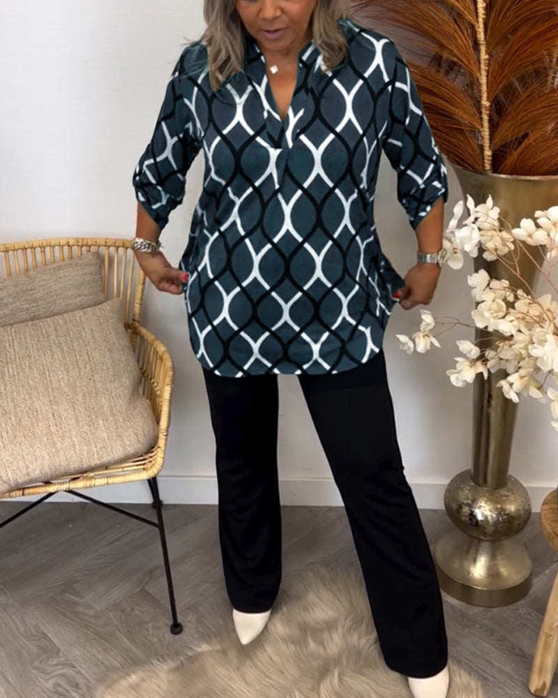 Orlina | elegant print blouse