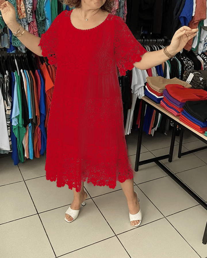 Delivara | Elegant Short Sleeve Dress