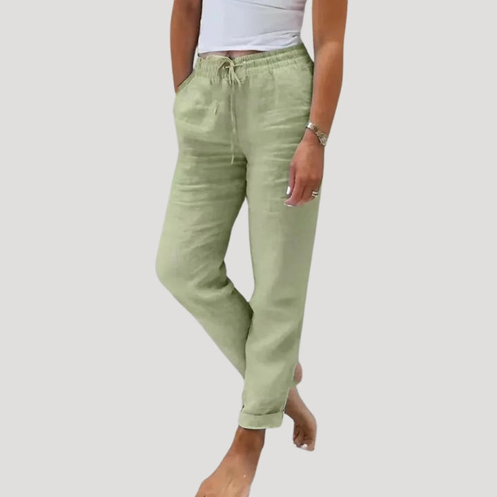 Aria | Casual Cotton Drawstring Lightweight Summer Trousers