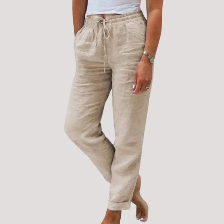 Aria | Casual Cotton Drawstring Lightweight Summer Trousers