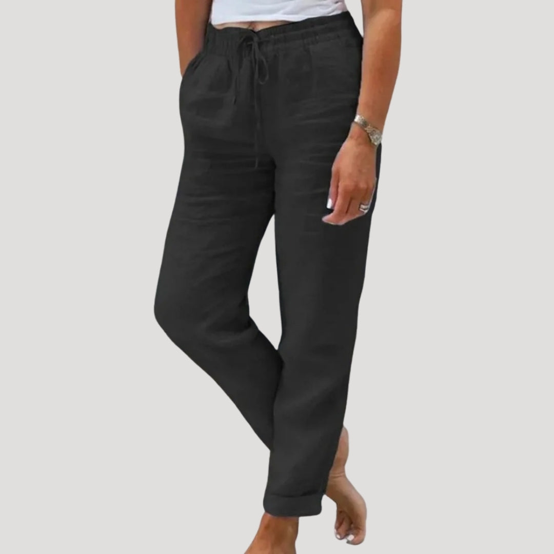 Aria | Casual Cotton Drawstring Lightweight Summer Trousers