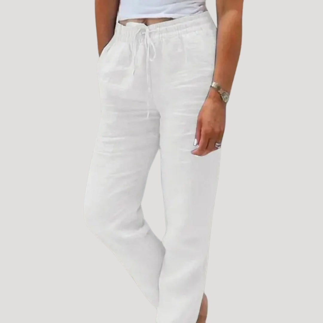 Aria | Casual Cotton Drawstring Lightweight Summer Trousers