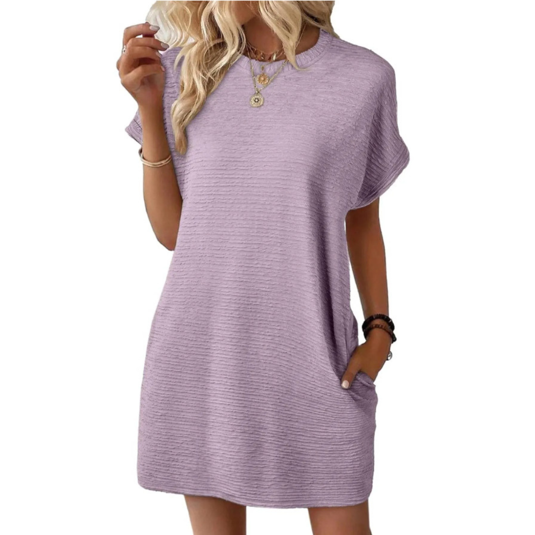Evressa | Minimal Round Neck Dress