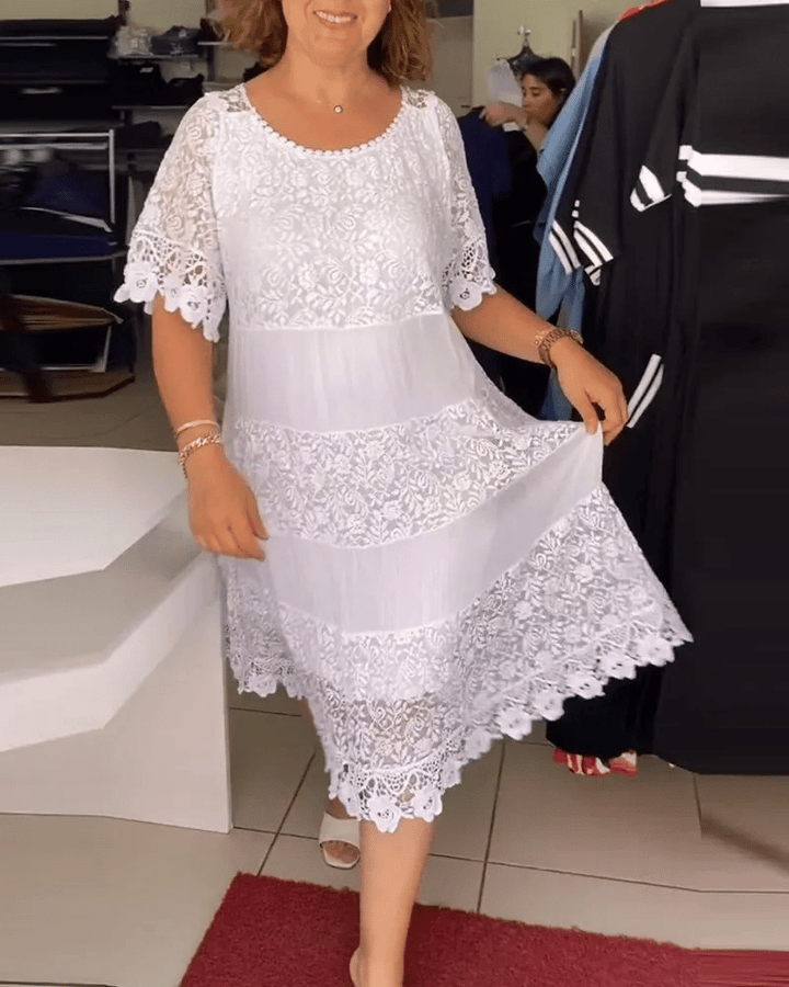 Delivara | Elegant Short Sleeve Dress