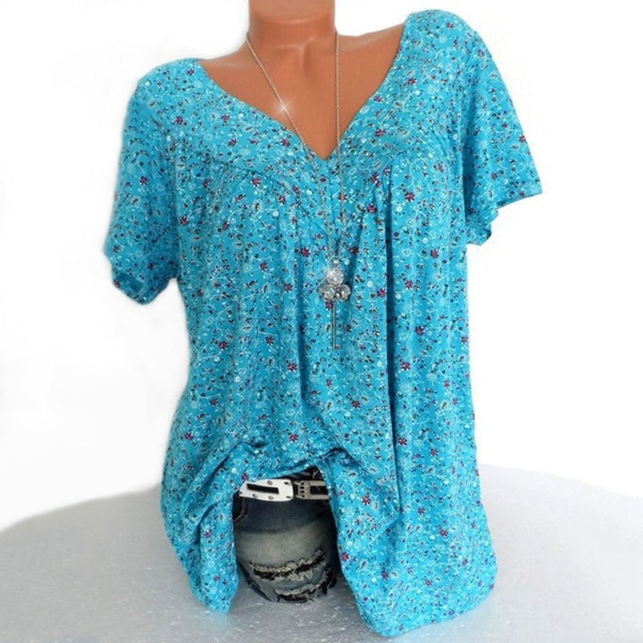 Flovessa | Printed V Neck Shirt