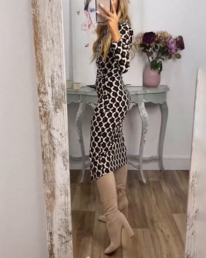 Scalivelle | Scale Print Split Dress