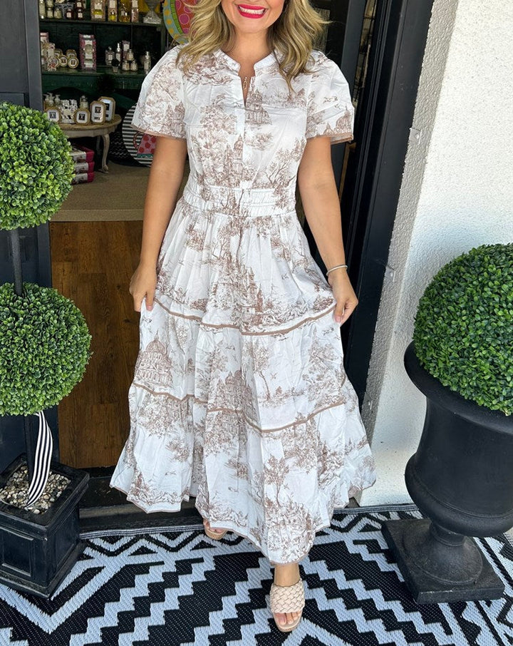 Cylene | classic toile dress