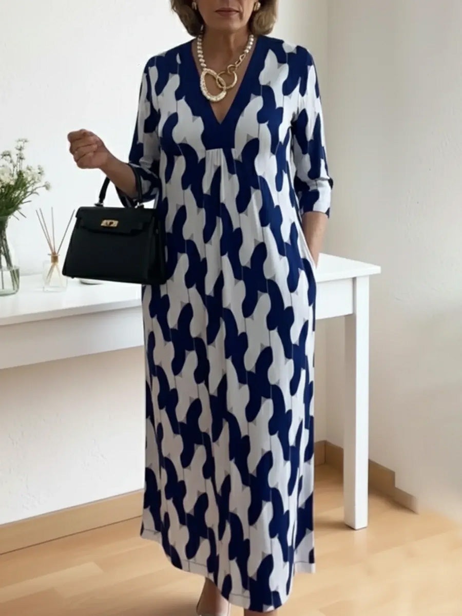 Artelisse | Artistic V Neck Midi Dress