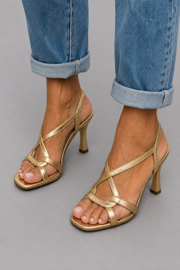 Nancy | Golden Summer Charm Heels