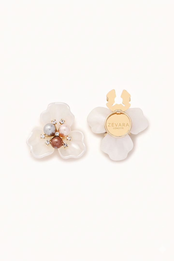 Pearl Blossom - Button Covers 1 Set