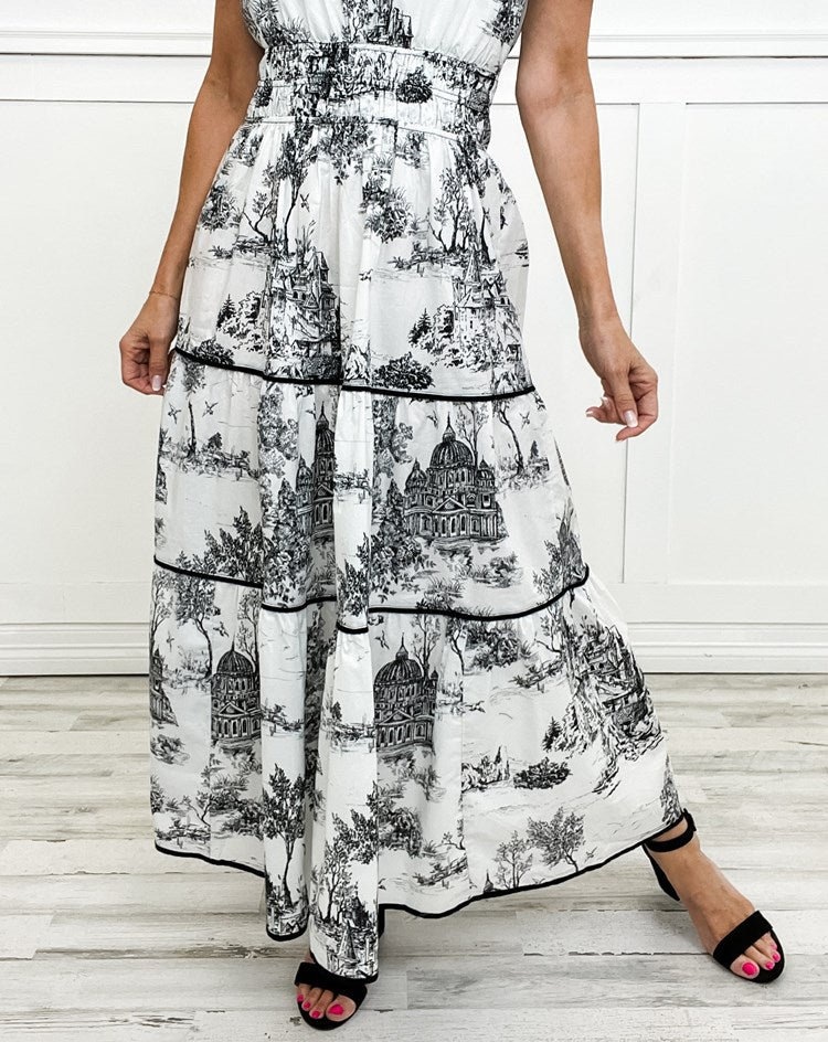 Cylene | classic toile dress