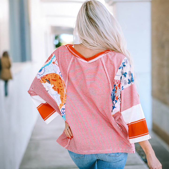 Balvessa | Patchwork Batwing Top