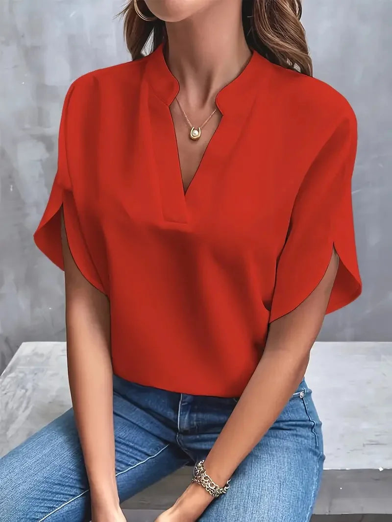 River Maison | SOFT ELEGANT V-NECK BLOUSE