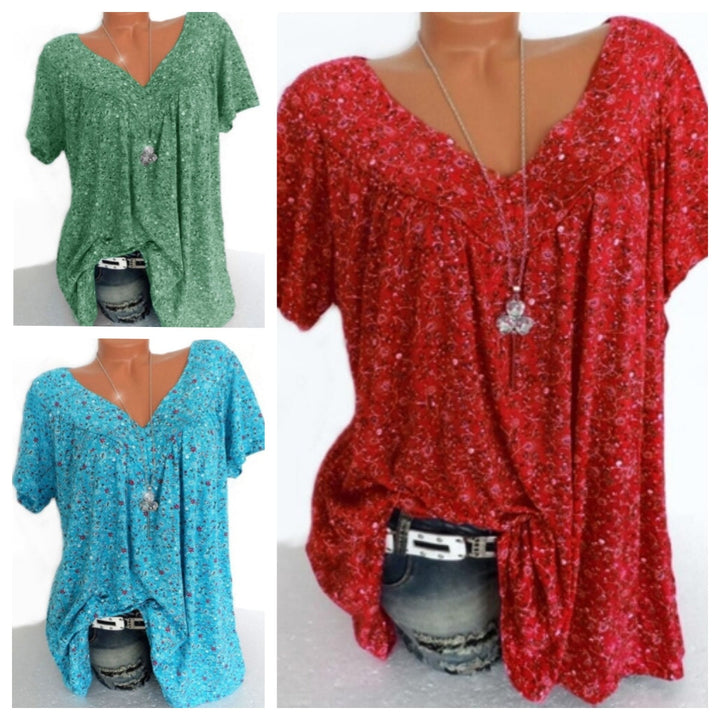 Flovessa | Printed V Neck Shirt