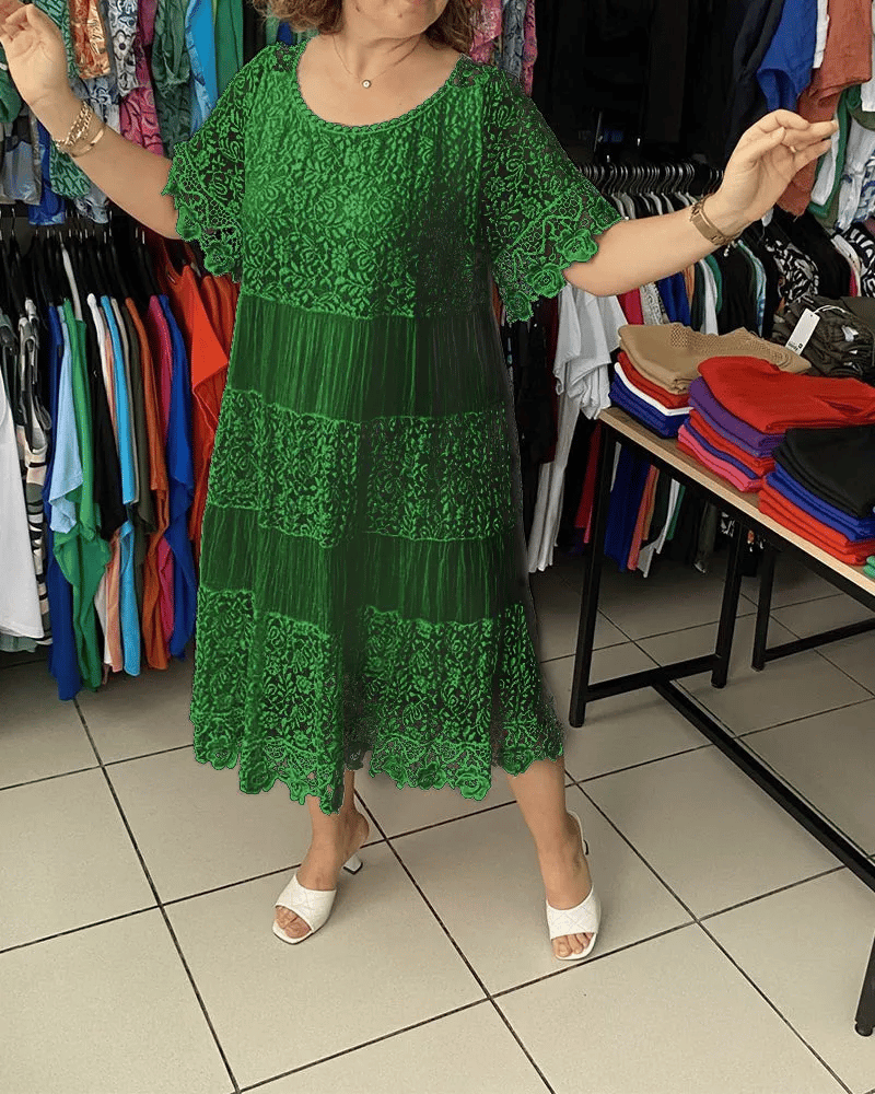 Delivara | Elegant Short Sleeve Dress