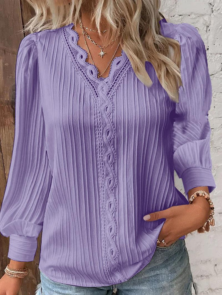 Orlisse | Elegant Solid Blouse