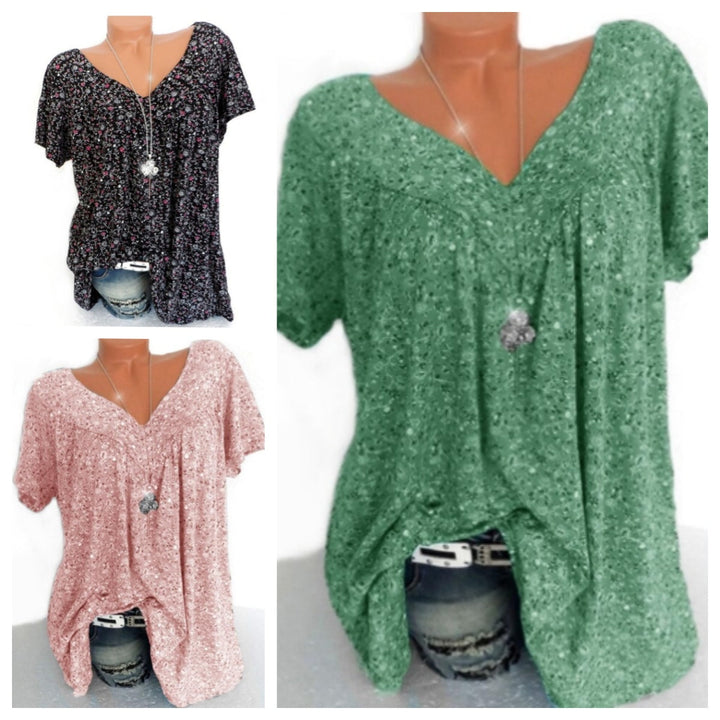 Flovessa | Printed V Neck Shirt